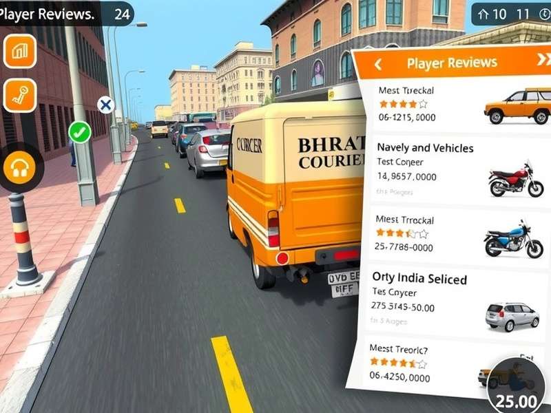 Bharat Courier vehicle selection screen showing various Indian vehicles
